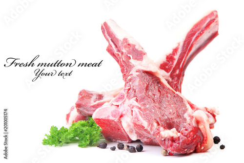Fresh ribs meat mutton