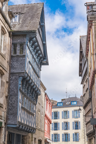 Quimper, old half-timbered houses in a small street, beautiful touristic town in Brittany    © Pascale Gueret