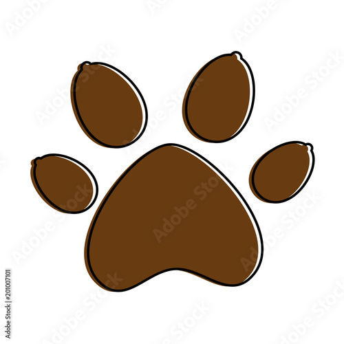 paw mascot isolated icon vector illustration design