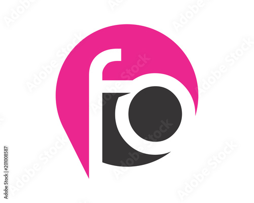 circle initial letter typography typeset alphabet font image vector icon