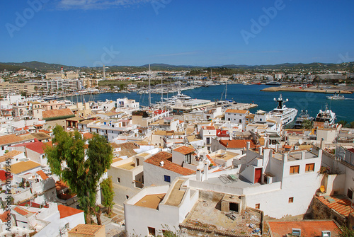 Ibiza, Spain: View from the old town to the port photo
