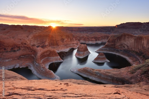 Reflection Canyon sunrise, Lake Powell, Utah photo