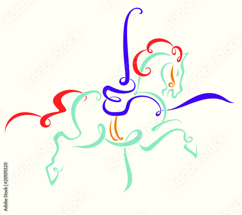 Merry-G0-Round Horse