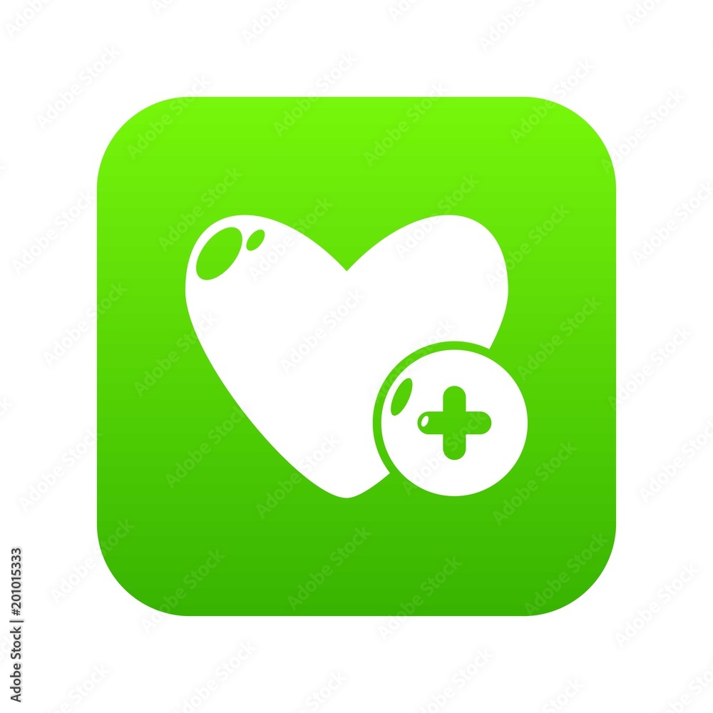 Like icon green vector isolated on white background Like icon green vector isolated on white background