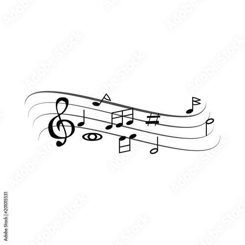 Musical Notation Vector Template Design Illustration