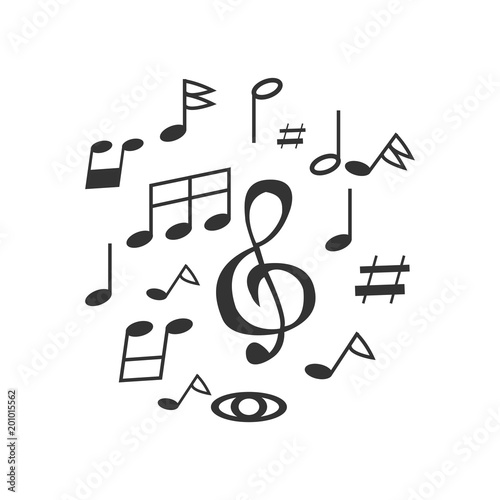 Musical Notation Vector Template Design Illustration