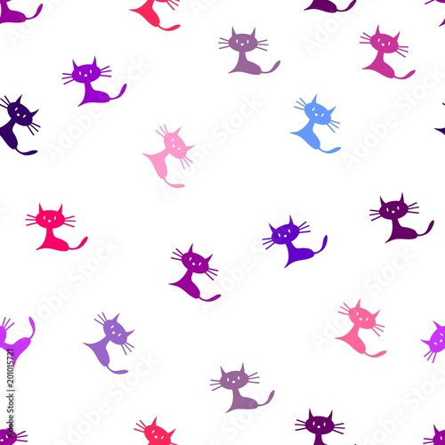 seamleaa background with cats 