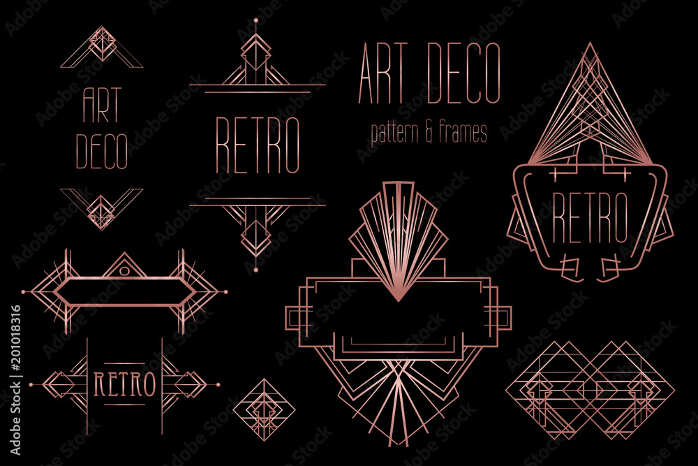 Art deco outlet rose gold