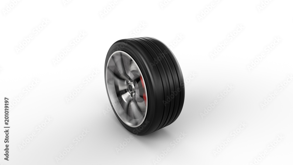 alloy whell spinning, motion blur, isolated on white background, photorealistic 3d render, generic design, non-branded alloy whell spinning, motion blur, isolated on white background, photorealistic 3d render, generic design, non-branded