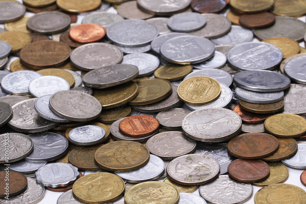 european old coins money background european old coins money background