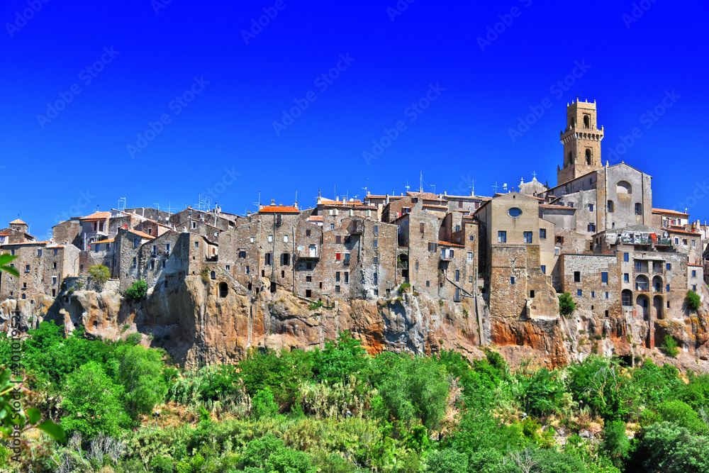 City of Pitigliano in the province of Grosseto in Tuscany, Italy