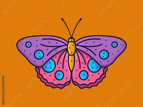 butterfly vector illustration © mouze_art