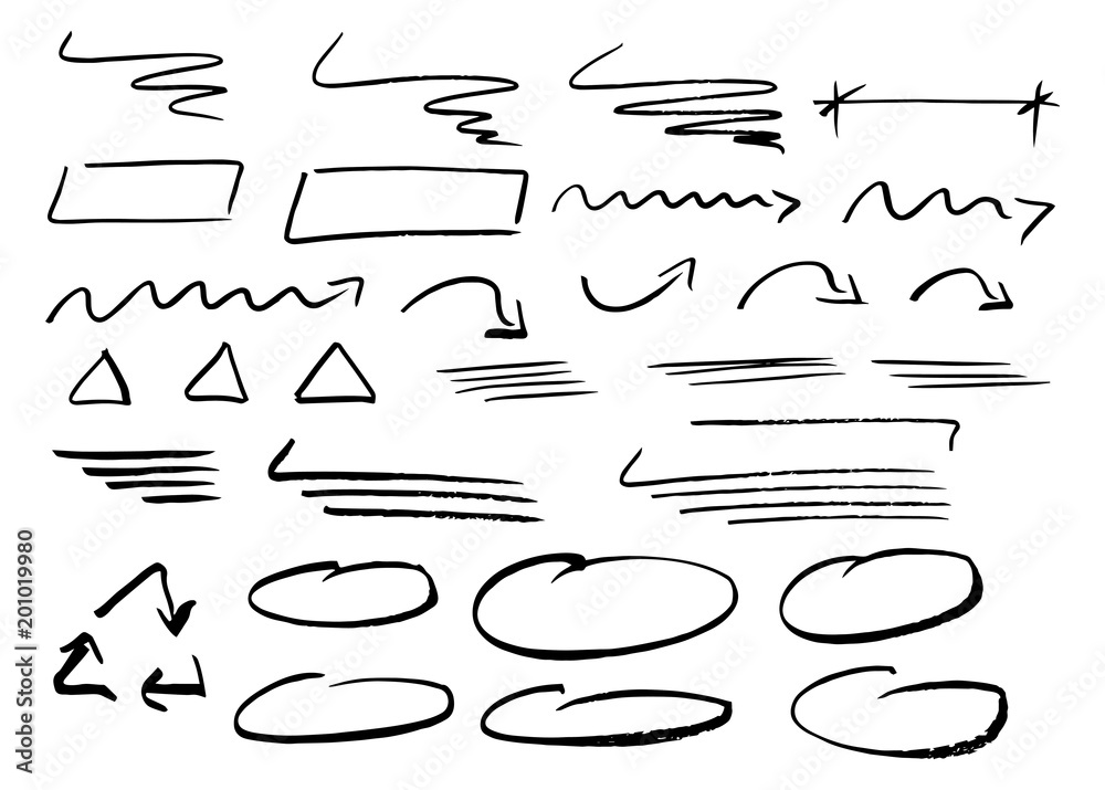 Hand gezeichnet Design Infografik Elemente 