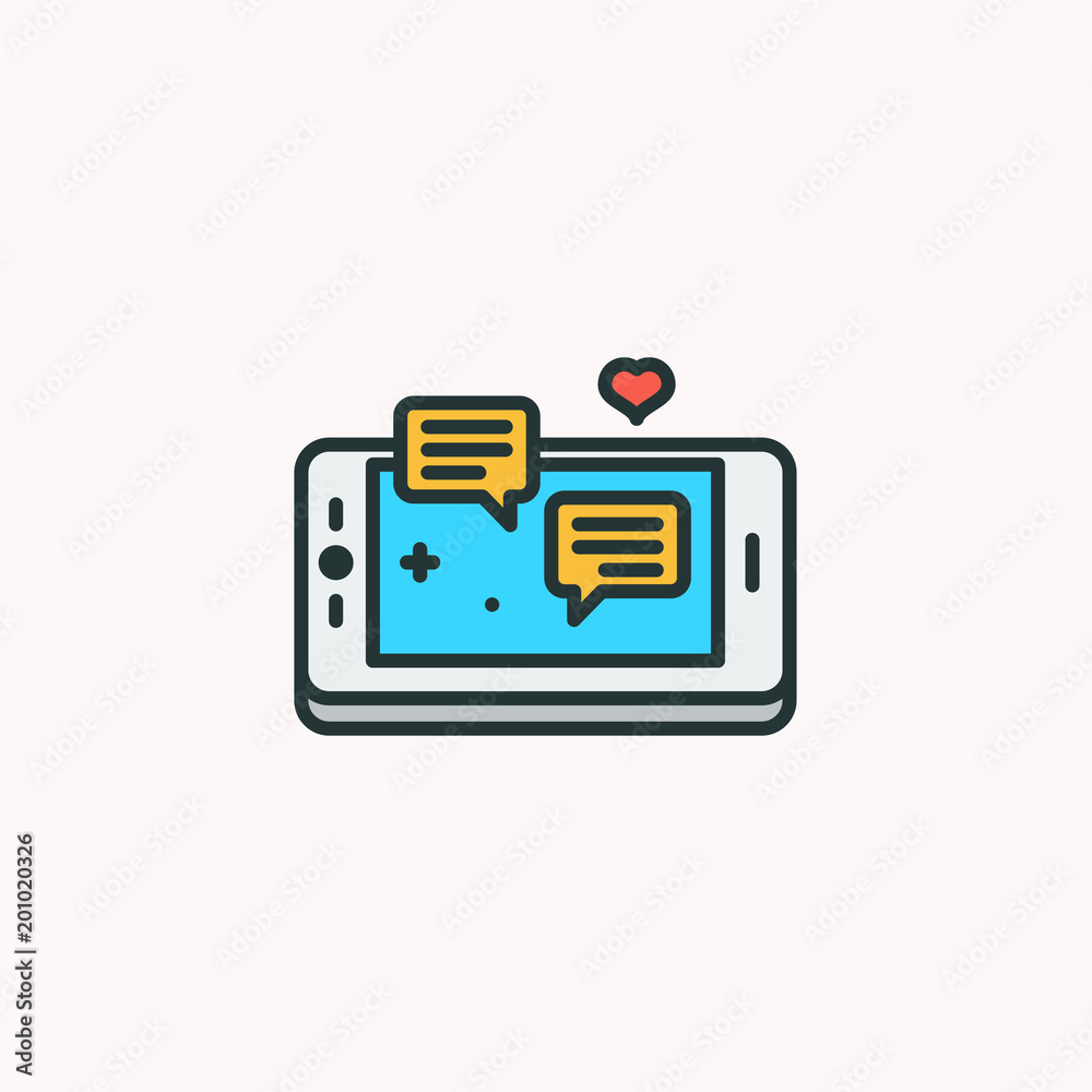 smat phone Chat icon Vector illustration smat phone Chat icon Vector illustration