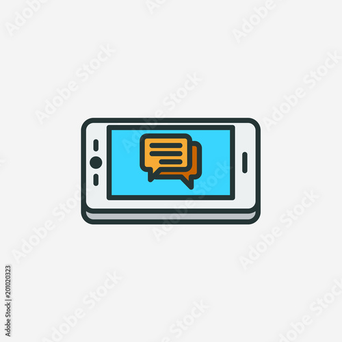 smat phone Chat icon Vector illustration