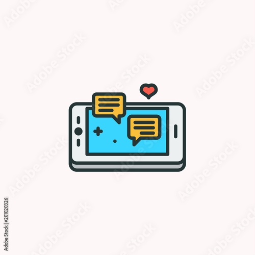 smat phone Chat icon Vector illustration