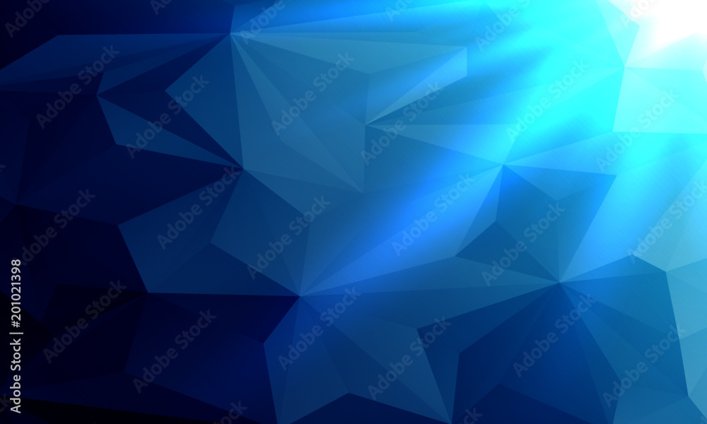 low poly with blue light low poly with blue light