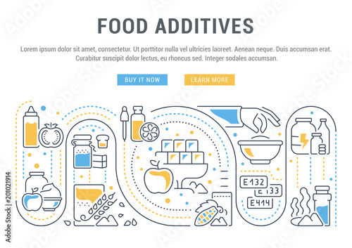 Website Banner and Landing Page of Food Additives.