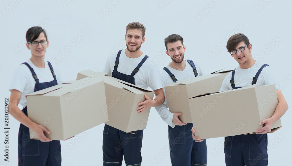 photo workers holding boxes when moving flats, photo workers holding boxes when moving flats,