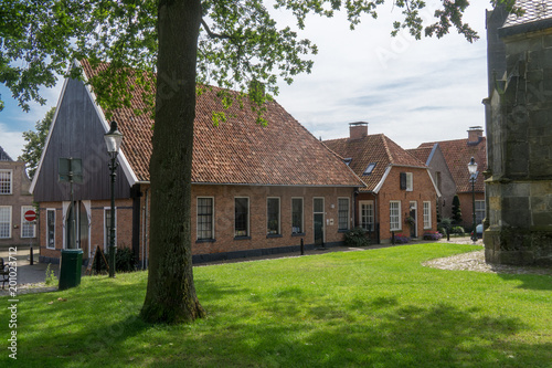 Kerkplein (church square) in the city of Ootmarsum in Overijsel, NLD