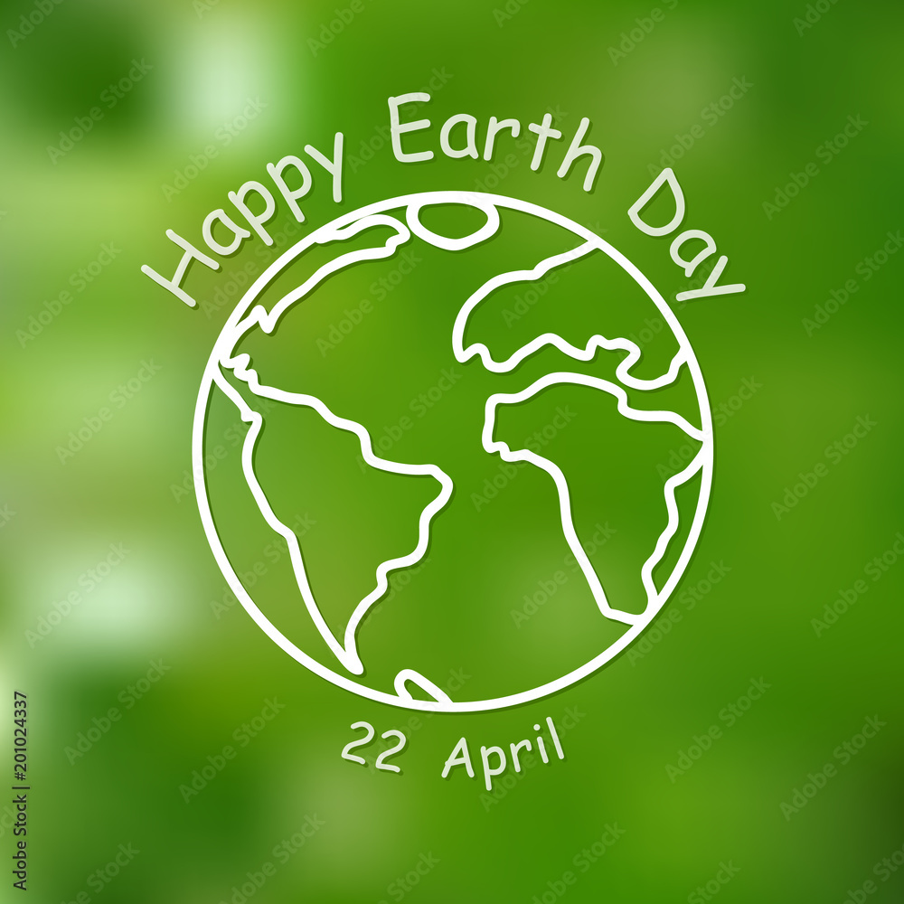 Happy Earth Day background. Vector illustration. Happy Earth Day background. Vector illustration.