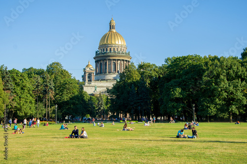 The scenic Saint Isaac's Cathedral. Saint Petersburg. Russia. 