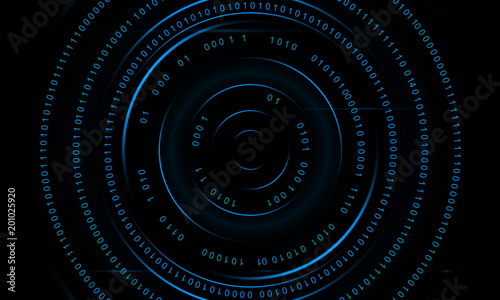 Circle number matrix background
