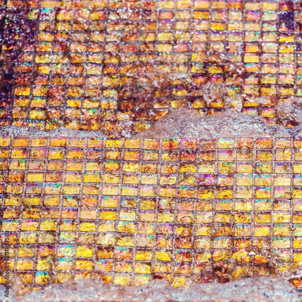 Fototapeta premium Gold tiles mosaic