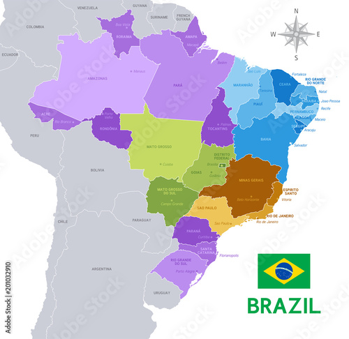 Brazil Vector Administrative Map