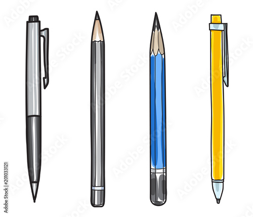 hand drawn pen and pencil cute art illustration
