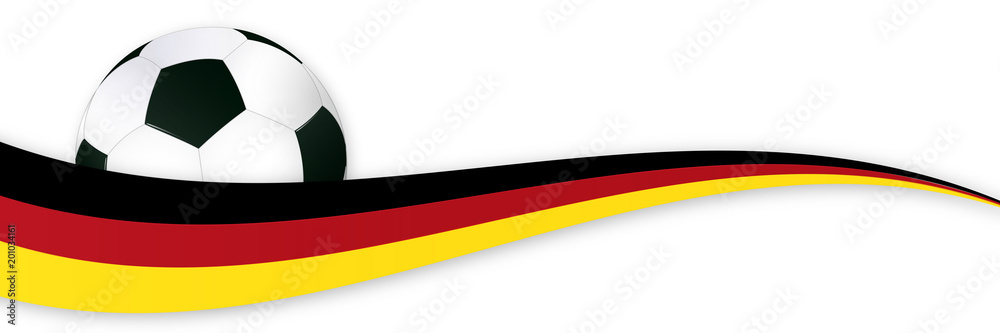 Fototapeta premium Fußball hinter Flagge - Deutschland