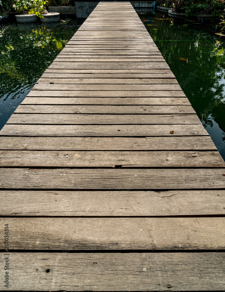 Fototapeta premium Small bridge in garden