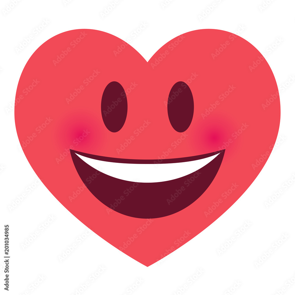 Fototapeta premium Herz Emoji lachend