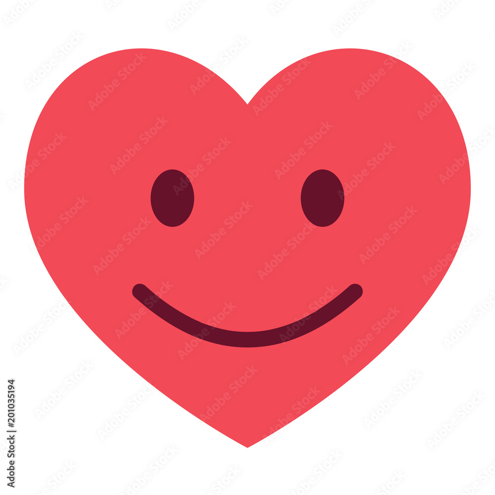 Fototapeta premium Herz Emoji freuend
