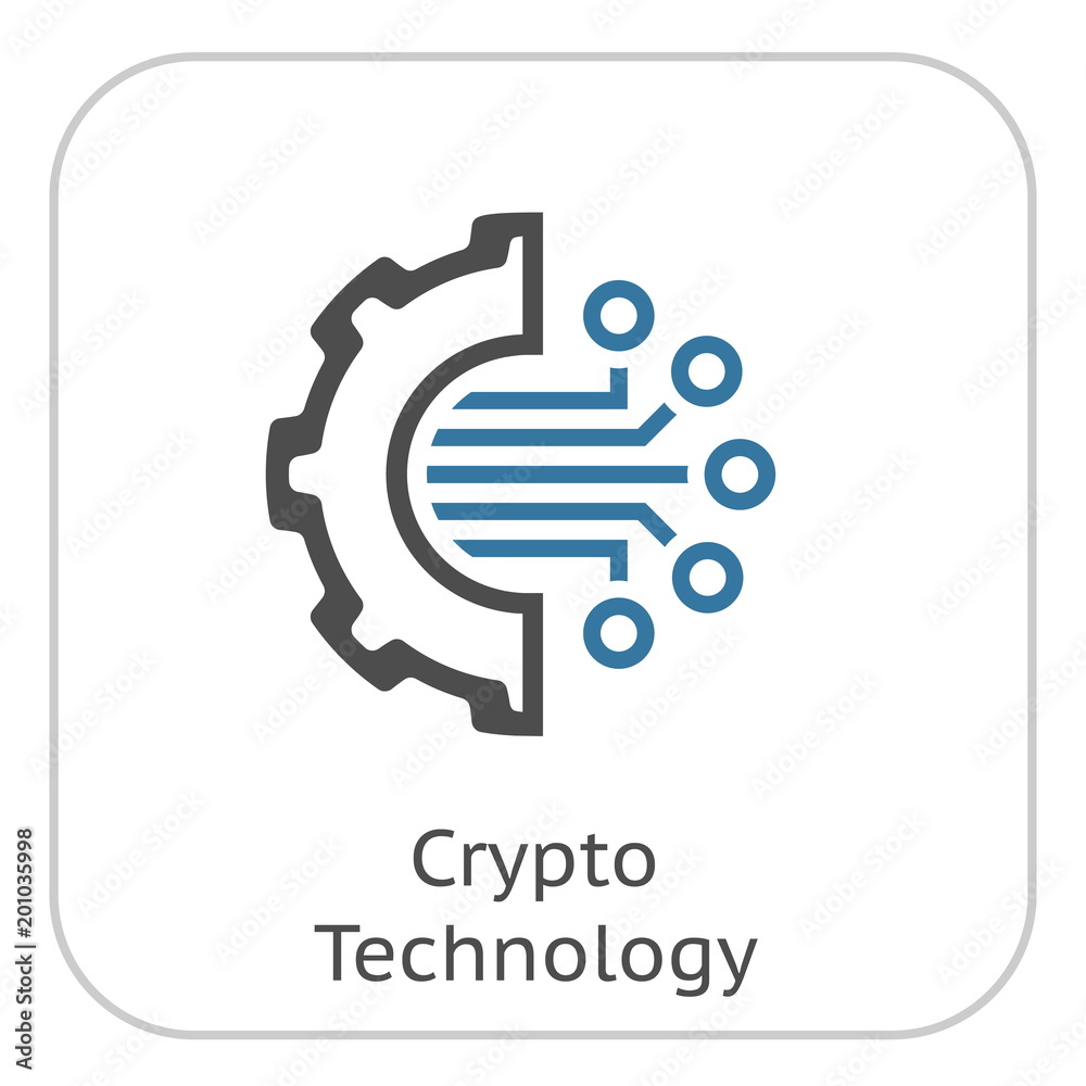 Crypto Technology Icon. Crypto Technology Icon.