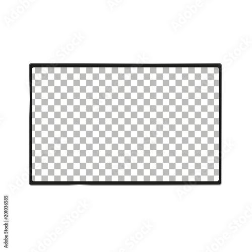 New tablet front and black vector drawing eps10 format isolated on white background