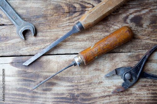 A set of working vintage metalwork and repair tools