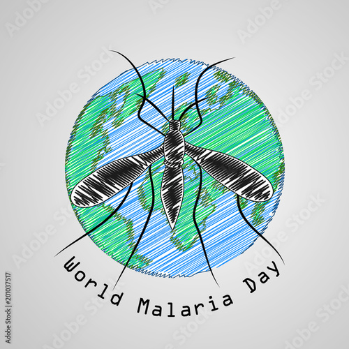 illustration of World Malaria Day background