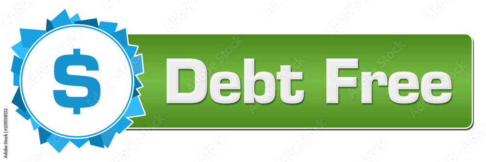 Debt Free Blue Green Random Shapes Circle Bar Debt Free Blue Green Random Shapes Circle Bar