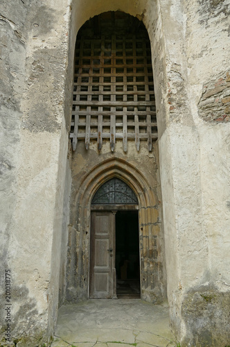 Romania  entrance to the fortified church Valea Viilor