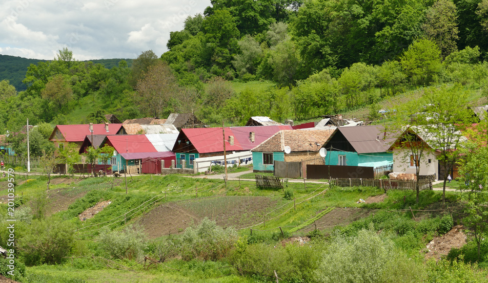 Romania, typical houses in Transylvania