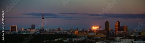 Panoramic view of Berlin at sunset