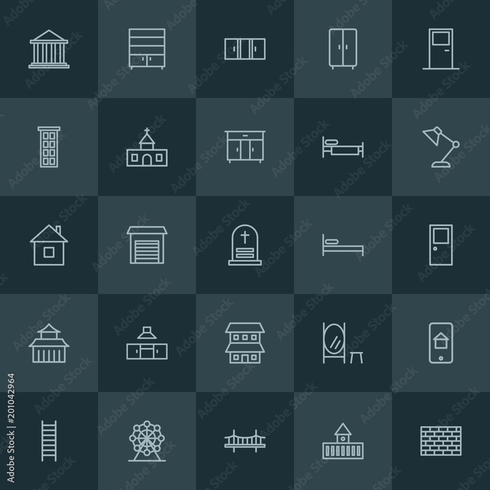 Modern Simple Set of buildings, furniture Vector outline Icons. ..Contains such Icons as mobile, dirty, architecture, fortress, glass and more on dark background. Fully Editable. Pixel Perfect. Modern Simple Set of buildings, furniture Vector outline Icons. ..Contains such Icons as mobile, dirty, architecture, fortress, glass and more on dark background. Fully Editable. Pixel Perfect.