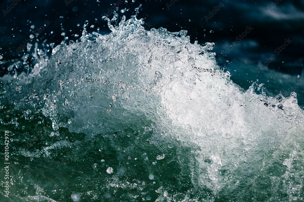 Stormy waves in the ocean as a background