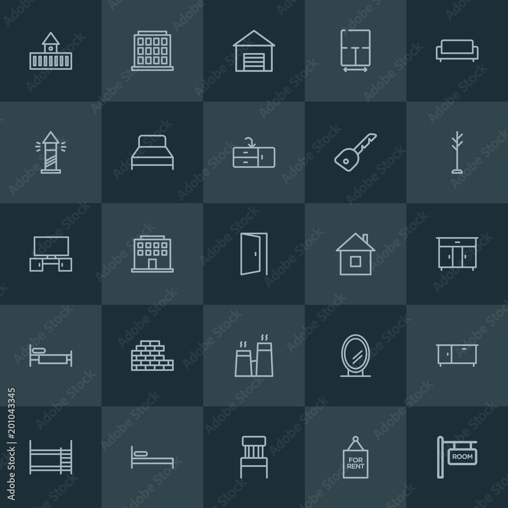 Modern Simple Set of buildings, furniture Vector outline Icons. ..Contains such Icons as mirror, architecture, design, urban, castle and more on dark background. Fully Editable. Pixel Perfect. Modern Simple Set of buildings, furniture Vector outline Icons. ..Contains such Icons as mirror, architecture, design, urban, castle and more on dark background. Fully Editable. Pixel Perfect.