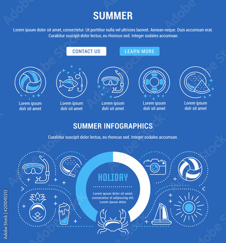 Website Banner and Landing Page of Summer.