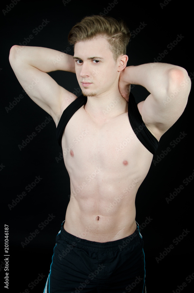 Young bodybuilder. Attractive guy. Young bodybuilder. Attractive guy.