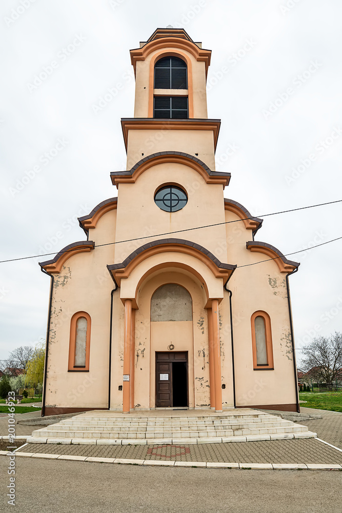 Naklejka premium Belgrade, Serbia April 07, 2018: Orthodox Church of Sv. Avakuma and Paisiya on Altina, Belgrade.