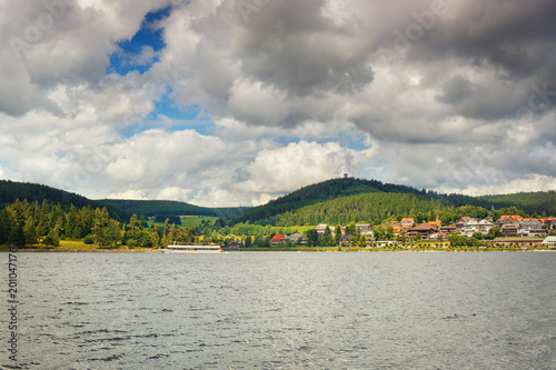 Resort on Lake Schluchsee. Black Forest. Germany.