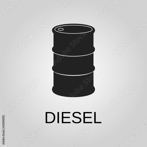 Diesel icon. Diesel symbol. Flat design. Stock - Vector illustration photo